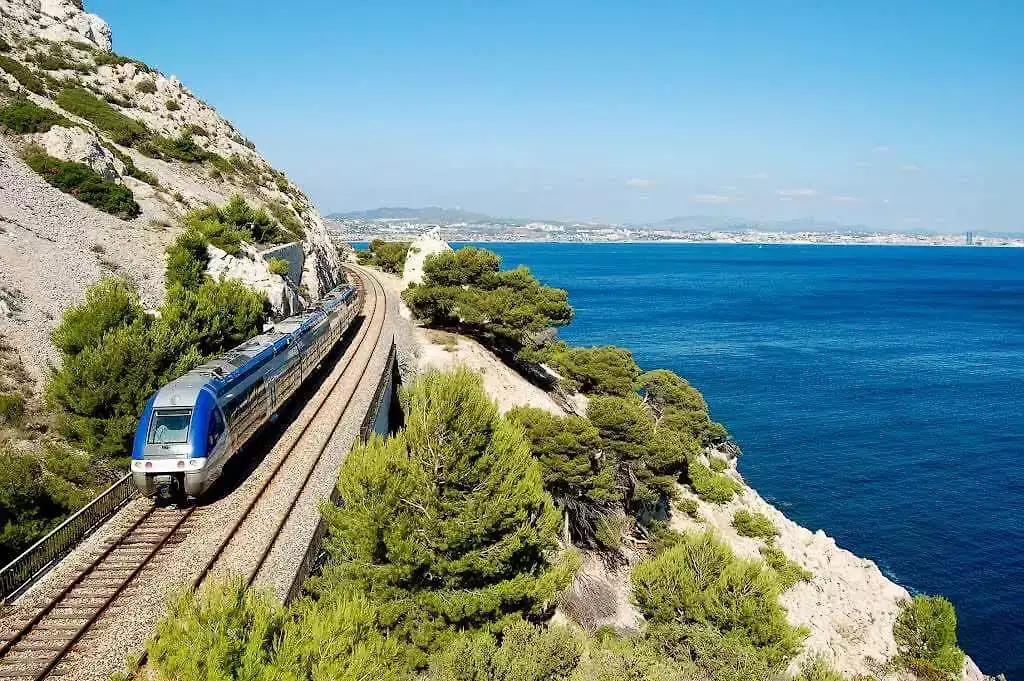 Spanish train spanish train along the coast