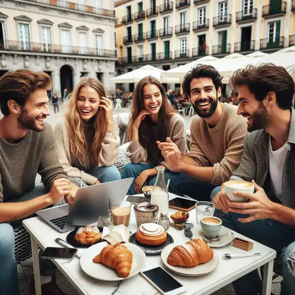 Group of nomad friends in Madrid nomads madrid